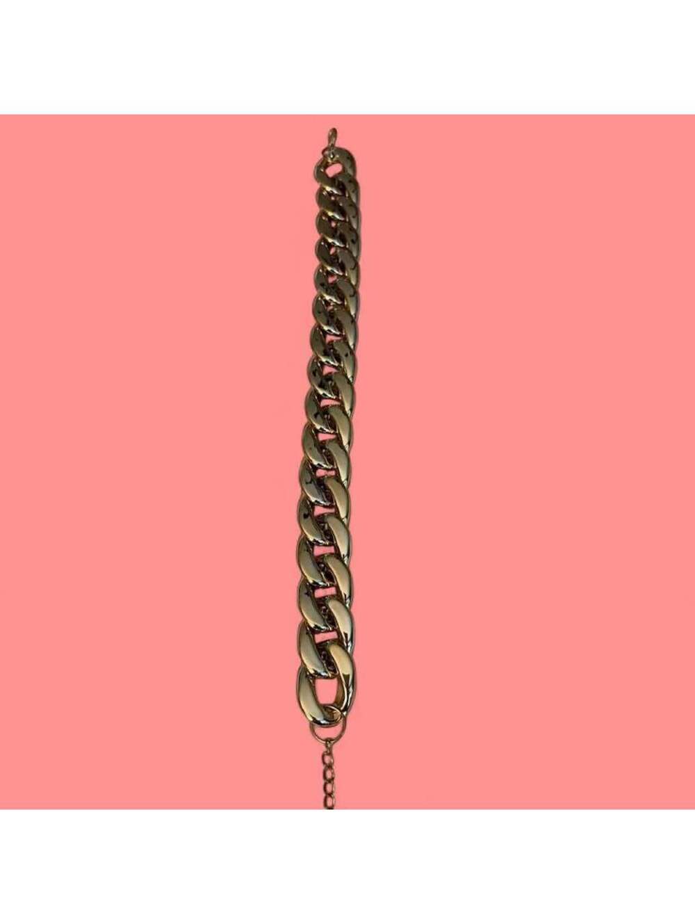 Chunky Gold-Tone Curb Chain Bracelet